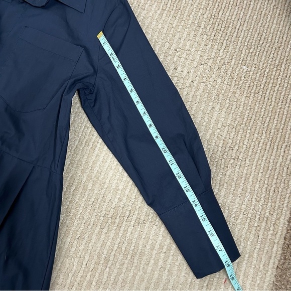 Chepè Navy Blue Cotton Button Down Lagenlook Maxi Dress - Picture 15 of 15